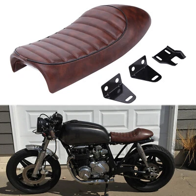 Сиденье гоночное мотоциклетное кафе винтажное горбовое седло для Honda CB Yamaha XJ Suzuki GS - Изображение 1 из 4