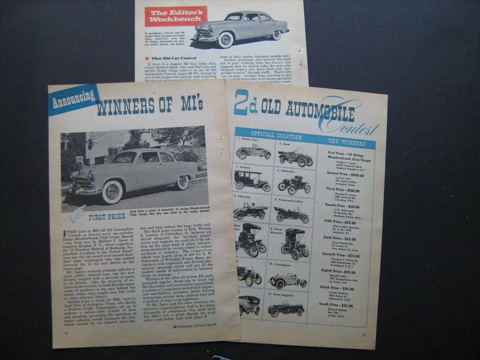 Dodge Meadowbrook 1953 sorteo concurso coche--informe completo con historia y fotos Foto 1 de 1