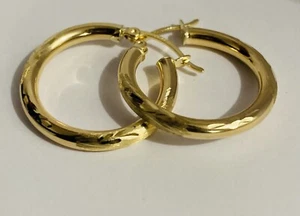Aretes Argollas en Oro 14K Pendientes Joyería Colgantes Regalos Para Mujer - Picture 1 of 1