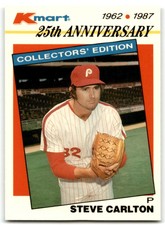 1987 TOPPS KMART 25TH ANNIVERSARY STEVE CARLTON PHILADELPHIA PHILLIES #15