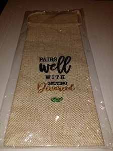 Bolsa de vino "Pareja bien con divorciarse" - Imagen 1 de 1