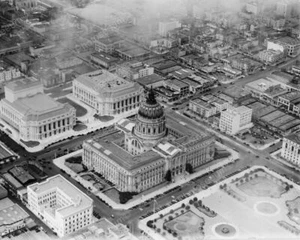 Dirigible Good Year Over San Francisco 26 de agosto 1933 reimpresión vintage 8x10 de foto antigua - Imagen 1 de 1