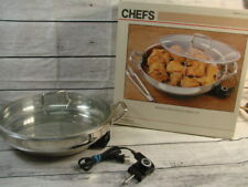 Chefs Ware Stainless Steel Electric Skillet 16'' Chicken Fryer Pan Dome #30652