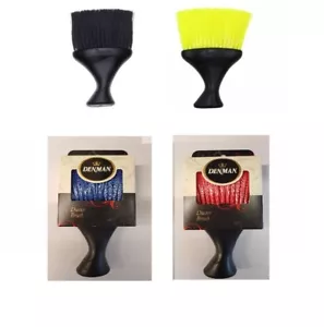 DENMAN D78 BLACK, RED,YELLOW BARBER NECK DUSTER BRUSH SOFT NYLON BRISTLES  - Picture 1 of 4