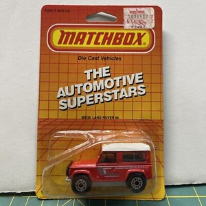 1987 Matchbox Land Rover 90 MB35 Red Die-Cast Metal