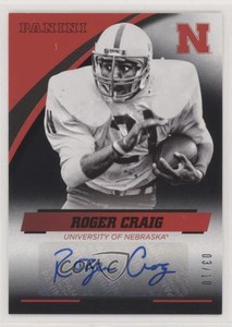 2015 Panini Nebraska Cornhuskers Signatures Black /10 Roger Craig #RC-NEB Auto