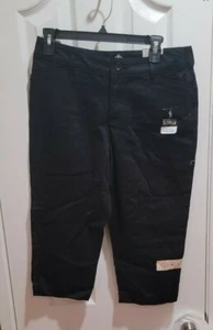 Pantalone donna St Johns Bay Capri nuovo con etichette segretamente sottile nero metà 6 8 14 16 18 - Foto 1 di 6