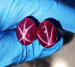 6 Rays NATURAL RED Star Ruby 20 Ct Oval Cabochon CERTIFIED Loose Gemstone - Picture 1 of 5