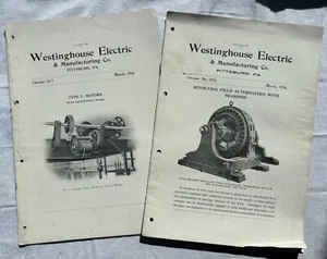 1906 1907 2-HANDELSKATALOGE WESTINGHOUSE ELECTRIC MFG CO KLEINMOTOREN DYNAMOS - Bild 1 von 8