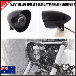 5 3/4" gloss black LED daymaker headlight Harley breakout rocker FXSB FXCWX FXST - Picture 1 of 8