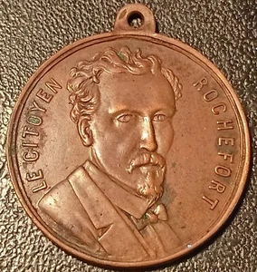 Médaillette commémorative - Le citoyen Henri Rochefort ! défense nationale 1870 - Imagen 1 de 2