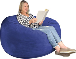 3' Memory Foam Bean Bag Chairs for Adults with Filling, 3 Ft Bean Bag Chair with