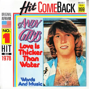 ANDY GIBB Love Is Thicker Than Water BEE GEES PICTURE SLEEVE 7" 45 record NEW - Picture 1 of 3