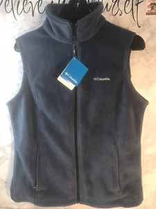 Columbia Women's Full Zip Sawyer Rapids 2.0 Navy Fleece Vest - Large - NWT - Picture 1 of 15