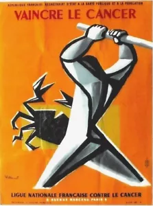 Original vintage poster FIGHT CANCER HEALTH CARE PREVENTION c.1960 - Picture 1 of 1