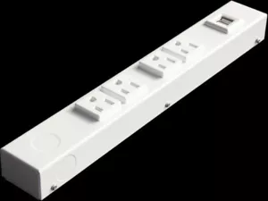 12" 4-Outlet Hardwired Power Strip with USB, HU104W - Picture 1 of 8