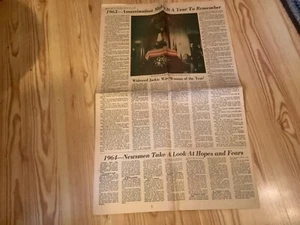 1964 ASSASSINATION OF JOHN F KENNEDY ERIE,PA NEWSPAPER ITS A YEAR TO REMEMBER - Picture 1 of 4