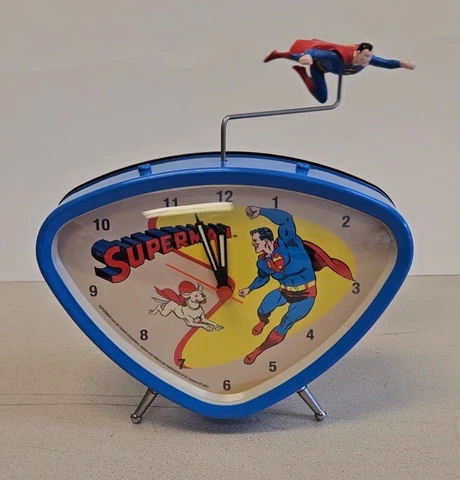 Vintage Superman Krypto Alarm Clock - DC Comics Schylling WORKS - WATCH VIDEO! Cover