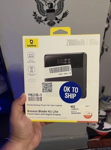 Baseus Pro Portable Charger Power Bank 20000MAH USB C 100W BLADE - Picture 1 of 12