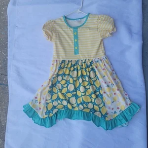Girls Lemon Twirl Dress Size 8 - Picture 1 of 7