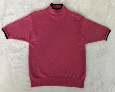 VTG Women's SZ Large Wool Blend Sweater Shirt Blouse Top Pink Office Siren 90s - Image 1 of 4