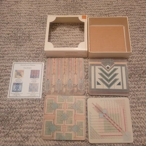 Frank Lloyd Wright Coaster Set of 4 RUGS DESIGN CoasterStone - Picture 1 of 8
