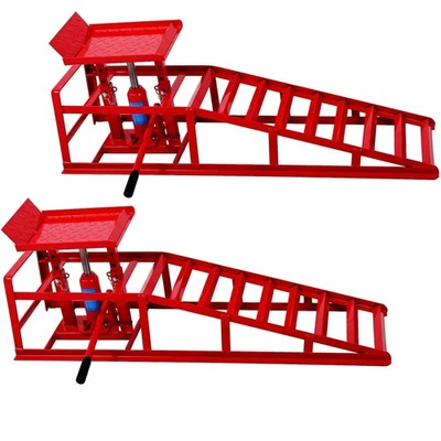 Auto Car Truck Service Ramps Lifts, Garage Car Lift Hydraulic Ramps Black 5 Ton, - Image 1 of 4
