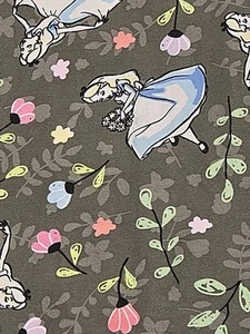 Lularoe OS Leggings- NWOT- Disney- RARE - Alice in Wonderland- Grey floral - Picture 1 of 3