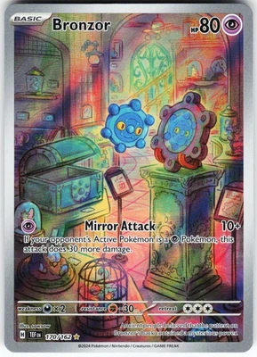 Bronzor 170/162 Pokemon SV05: Temporal Forces  Illustration Rare NM - Image 1 of 2