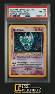 Misdreavus 11/64 Double Holo 2001 Neo Revelation Unlimited PSA 8 NM-MT - Picture 1 of 4