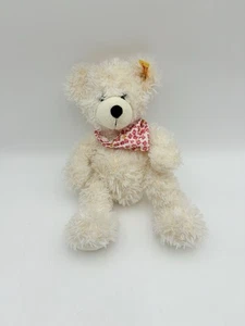 Peluche orsacchiotto Steiff Lotte bianco rosso bandana floreale giocattolo tedesco 117503 - 11" - Foto 1 di 10