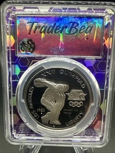 1983 S PCGS PR70DCAM OLYMPIC COMMEMORATIVE DOLLAR. LOS ANGELES. DISC. - Picture 1 of 5