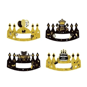 4Pcs Safe Paper Crowns for Adults Children During 2026 New Year Occasion - Picture 1 of 8