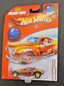 Hot Wheels Holiday Rods 2007 Plymouth Barracuda Funny Car Red Yellow NIP - Picture 1 of 3