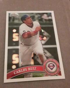 2011 Topps Chrome Carlos Ruiz baseball card 21. Philadelphia Phillies.  - Picture 1 of 2