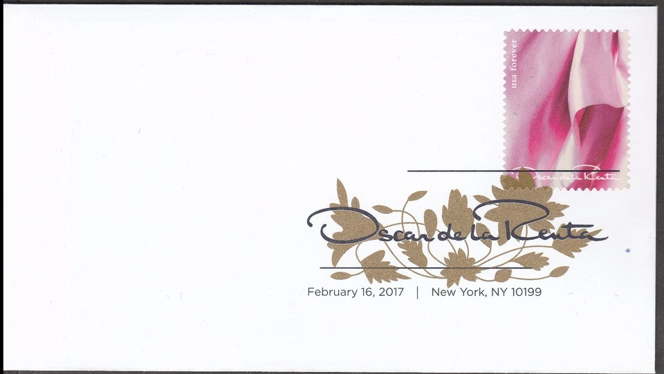 US 5173k Oscar de la Renta pink dress DCP FDC 2017 - Image 1 of 1