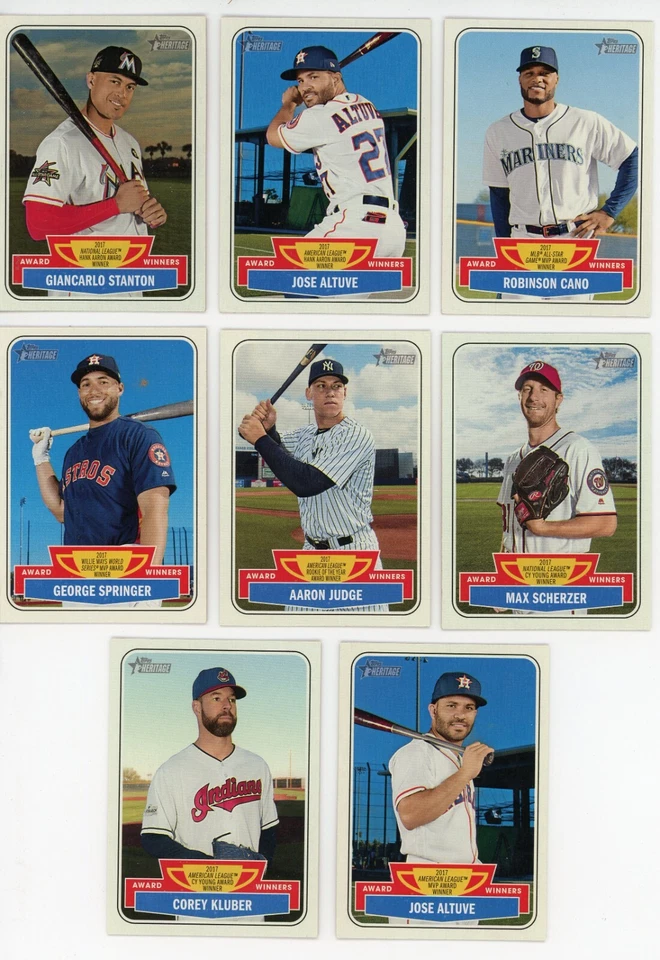 2018 Topps Heritage Baseball AWARD WINNERS Inserts YOU PICK *Finish Your Set* - Image 1 of 1
