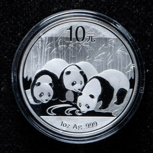 2013 China 10 Yuan 1 oz Panda Silver Coin - Picture 1 of 2