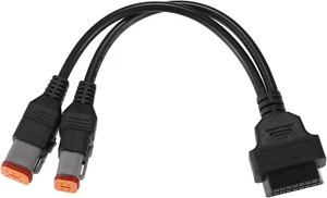 16 Pin to 4 Pin 6 Pin Motorcycle 2 in 1 OBD Cable Diagnostic Tool Scanner Adapte - Picture 1 of 7
