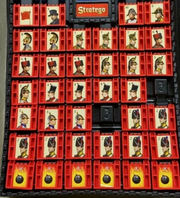 STRATEGO Board Game 1996 Pieces 38 Red Replacement Parts MB - Image 1 of 4