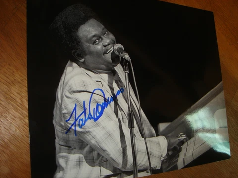 FATS DOMINO super iconic 50's 10" x 8" B&W photo hand-signed, with COAs Cover