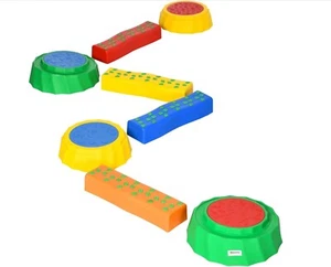 Piedra de Juego Equilibrio Niños Escalones Superficie Antideslizante Niños Outsunny 8 Piezas - Imagen 1 de 12