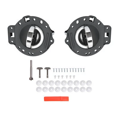 For Jeep Commander 2006-2010 Gray & Chrome Inside Inner Door Handle  2PCS - Изображение 1 из 4