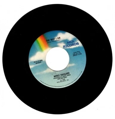 Merle Haggard 45 *The Way I Am/Wake Up * MCA -41200 (1980) - Image 1 of 2