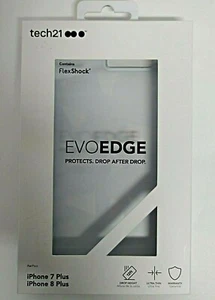 tech21 iPHONE 7+ 8+ ~ EVOEDGE Phone Case ~ CLEAR - Brand New - Picture 1 of 3