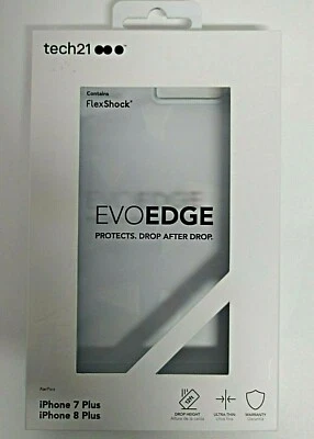 tech21 iPHONE 7+ 8+ ~ EVOEDGE Phone Case ~ CLEAR - Brand New - Image 1 of 3