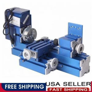 Mini Lathe Machine CNC DIY Metal Tool Benchtop Wood Lathe Woodworking For Hobby - Picture 1 of 12