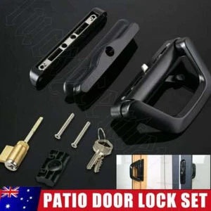 Sliding Patio Door Alloy Lock Set With 2 Keys Pull Handle Entrance Glass Door - Picture 1 of 12