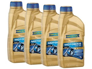 4 (4x1) Liter RAVENOL Motobike 4-T Ester SAE 10W-60 Motorenöl - Bild 1 von 1