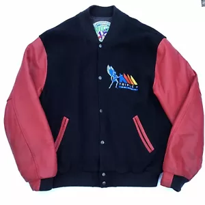 TRIPLE M VINTAGE 90s Radio Varsity Style Bomber Jacket Size XL. - Picture 1 of 15